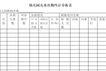 幼儿出勤统计表格